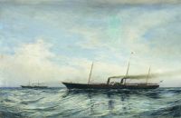 Яхты Держава и Забава (при открытии Морского канала). 1885 - Боголюбов