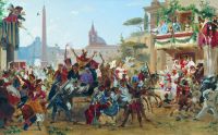 Карнавал в Риме. 1860 - Бронников