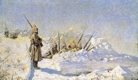 Снежные траншеи (Русские позиции на Шипкинском перевале). 1878-1881 - Верещагин