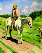 Парнишка на лошади. Прогулка, 1928г. 64x81 - Виноградов