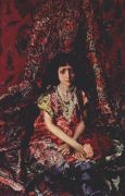 vrubel_girl_against_a_persian_carpet_background_1885 - Врубель