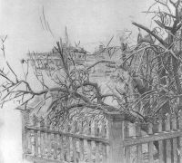 Дерево у забора. 1903-1904 - Врубель