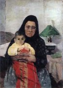 1892 Няня с ребенком. Х.,м. 83.5x61.7 ЧС - Грабарь