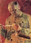 1927 Портрет Н.П.Горбунова. Х. на картоне, м. 67x60.5 ЧС - Грабарь