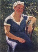 1931 Портрет Валентины Михайловны Грабарь, жены художника. Х., м. ГТГ - Грабарь