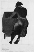 1926 Рис. к картине «На стройке новых цехов». Б., тушь. 22,9x15,7 Ссх - Дейнека