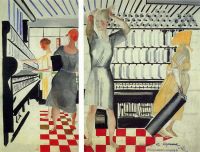 1927 Эскиз картины «Текстильщицы». Б., тушь, акв. 35,5х45 Ссх - Дейнека