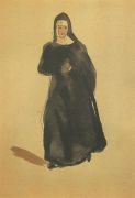 1947 Монахиня. Б., акв. 21х15 Ссх - Дейнека