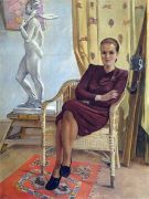 1955 Портрет архитектора Тамары Милешиной.  Х., м. 136,6х100 Курск - Дейнека