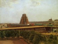 Подъем Александровской колонны. 1832  - Денисов
