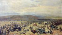 Последний бой под Плевной 28 ноября 1877 года. 1889. Холст, масло. 112х193 см - Дмитриев-Оренбургский