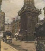 Лондон. Монумент. 1906  - Добужинский