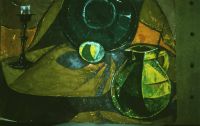 «Натюр-морт в зелёных тонах», 1967г, масло, холст, частная коллекция, Лондон  - Ершов