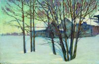Зимний пейзаж с домом. 1916 - Жуковский