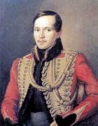 Портрет поэта Михаила Юрьевича Лермонтова. 1837  - Заболотский