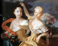 Портрет царевен Анны Петровны и Елизаветы Петровны. 1717  - Каравакк
