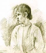 Крестьянский мальчик 1814 Б., к. 23.7х20 ГТГ - Кипренский