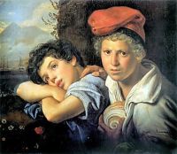 Неаполитанские мальчики-рыбаки. 1829 Х., м. ГРМ - Кипренский