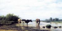 Коровы на водопое. 1879 - Клодт