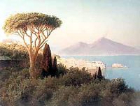 Итальянский пейзаж с видом на Везувий. 1898 2 - Кондратенко