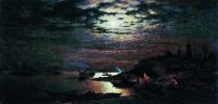Лунная ночь. Конец XIX века. Холст, масло. 72 x 141 Пенза - Кондратенко