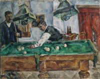1918 Игра на бильярде. 134х170 - Кончаловский