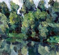 1921 Деревья возле озера. 42х46 - Кончаловский