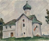 1925 Новгород. Церковь. 61х74 - Кончаловский