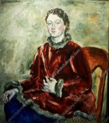 1928 Девушка в бархатной шубке. 104х92,5 - Кончаловский