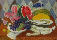 1929 Натюрморт с фруктами и арбузом.  - Кончаловский