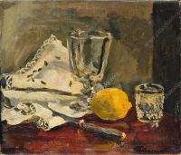 1930 Натюрморт. Лимон и ножик. 31х36 - Кончаловский