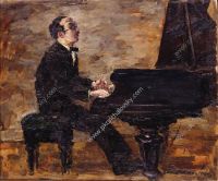 1930 Портрет итальянского пианиста и дирижера Карло Цекки. 58х70,5 - Кончаловский
