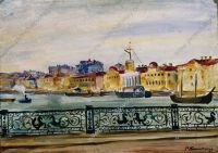 1931 Ленинград. Николаевский мост. 51х72,5 - Кончаловский