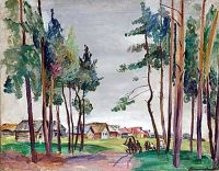 1931 Сельский пейзаж, Рязань 1931 холст, масло 73х92 - Кончаловский