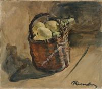 1932 Натюрморт. Корзина яблок на полу. 52,7х61,3 - Кончаловский