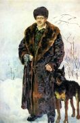 1933 Автопортрет с собакой. 227х153 Ссх - Кончаловский