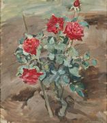 1935 Розы в грунте. 70,5х61,5 - Кончаловский