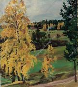 1937 Осень.Желтое дерево. 104х92 - Кончаловский