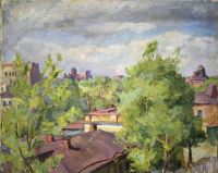 1944 Весна. Вид из окна на Конюшковской. 65,3х81 - Кончаловский