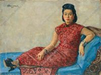 1945 Портрет Ху Дзи-Панг. 116х158 - Кончаловский