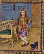 1948 Девочка в кавказском наряде с кошкой (Маргот). 179х147 - Кончаловский