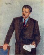 1950 Портрет писателя Константина Михайловича Симонова. 102х75 - Кончаловский