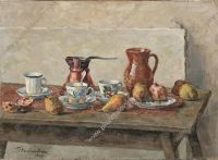 1953 Натюрморт. Посуда и фрукты. 73х100 - Кончаловский
