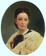 Женский портрет (Портрет Иконниковой q). 1875 Холст, масло. Екатеринбург - Корзухин