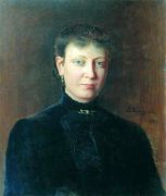Женский портрет. 1886 Холст, масло. Р-на-Д - Корзухин