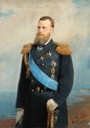 Портрет имп. Александр III (на задн. плане - Одесса). 1883 Х., м. 123.5x98 - Корзухин