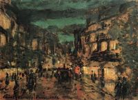 Ночная улица. Париж. 1902 - Коровин