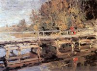 Осень. На мосту. 1910-е - Коровин