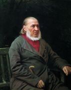 Портрет писателя Сергея Тимофеевича Аксакова. 1878 - Крамской