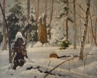 Зимний лес, 1899г. 63x51 - Крыжицкий